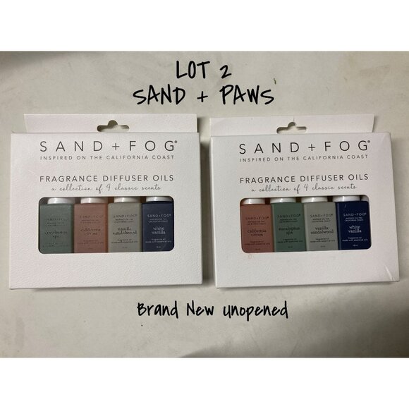 Sand + Paws Fragrance Diffuser Oils Lot Of 2 Sets Brand New Unopened - Picture 1 of 4
